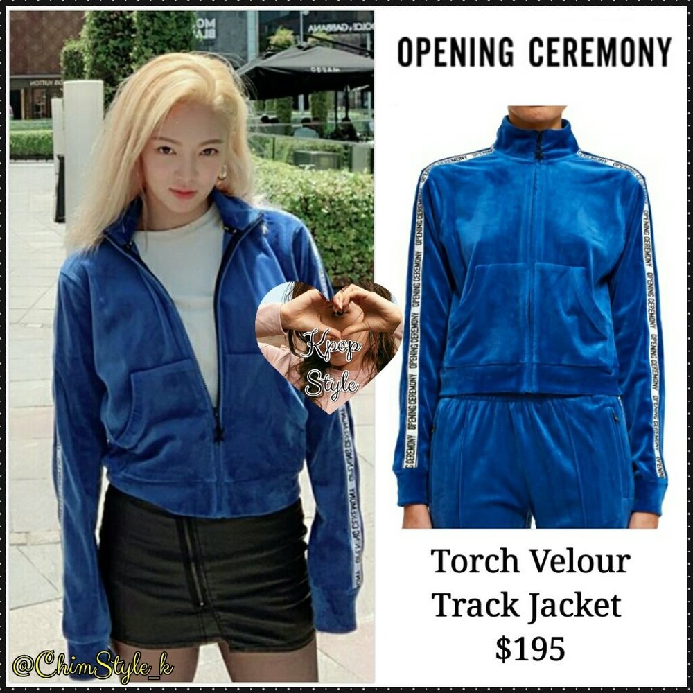 Opening Ceremony Jacket torch velour track jacket XS New w/ Tag